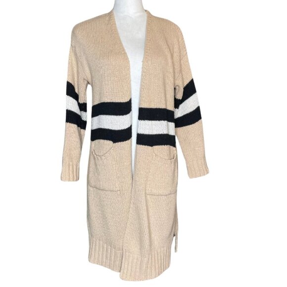 Goodnight Macaroon Women's 'Estrella' Stripe Cream Size OS Cardigan Academia - Picture 3 of 8